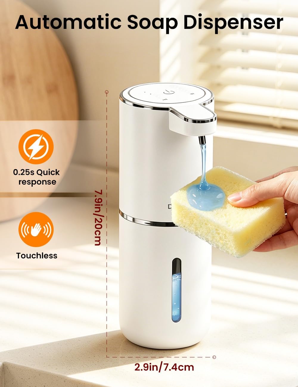 Soap Making Foam - 380ML Capacity Light Display 4-Gears Adjustable