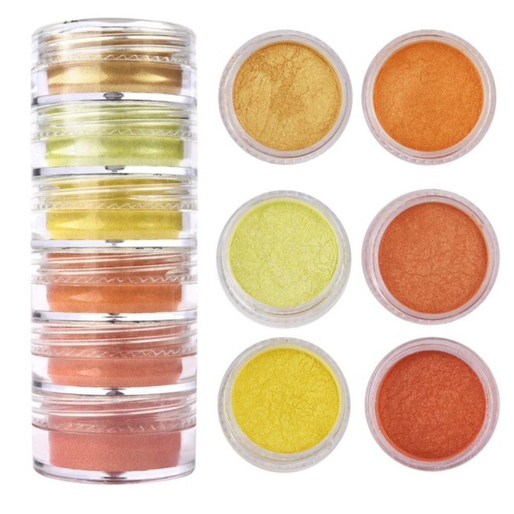 6 Colors/Set Glitter Mica Powd - Soap Making Art 评论和价格