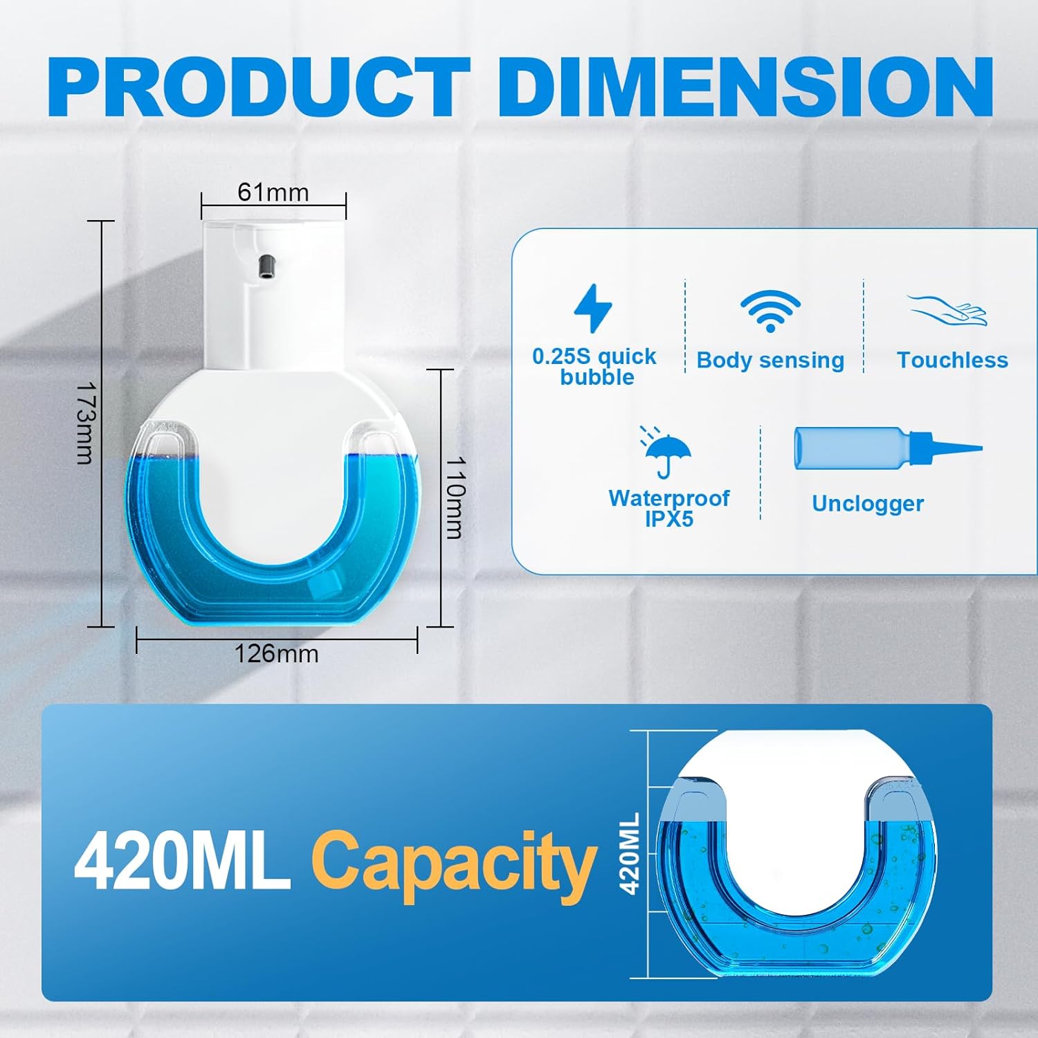 420ML Large Capacity Touchless - Soap Making Foam 评论和价格