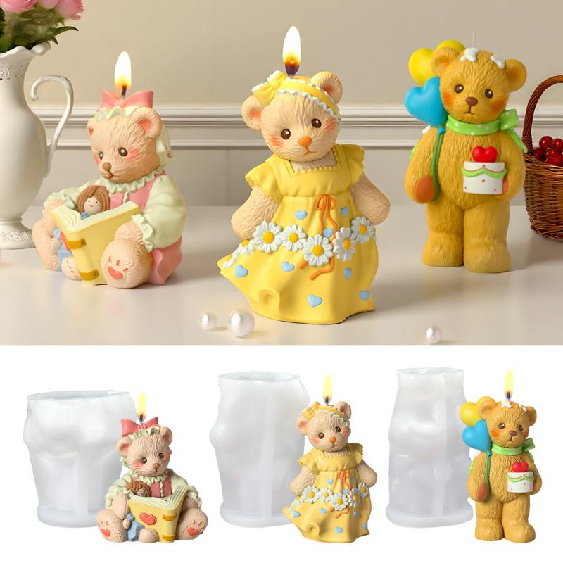 3D Cute Bear Resin Mold For Ca - Soap Making Art 评论和价格