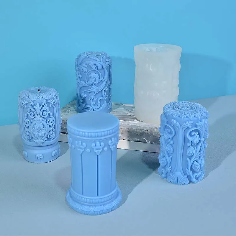 Carved Roman Column Candle Sil - Soap Making Art 评论和价格