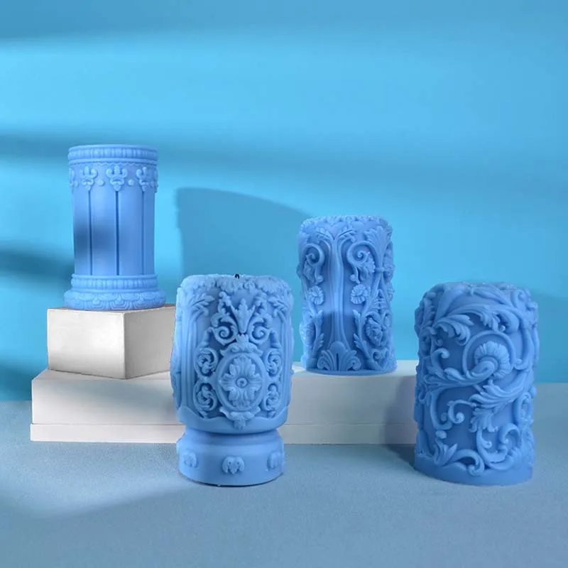 Carved Roman Column Candle Sil - Soap Making Art 评论和价格