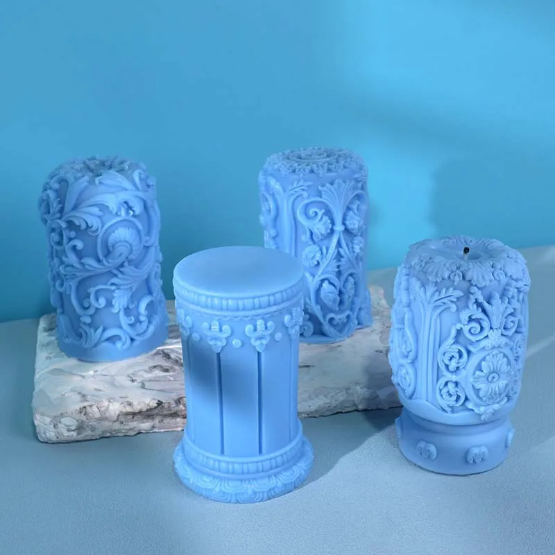 Carved Roman Column Candle Sil - Soap Making Art 评论和价格