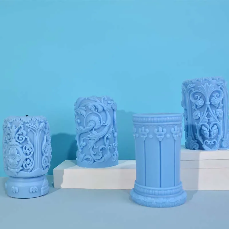 Carved Roman Column Candle Sil - Soap Making Art 评论和价格
